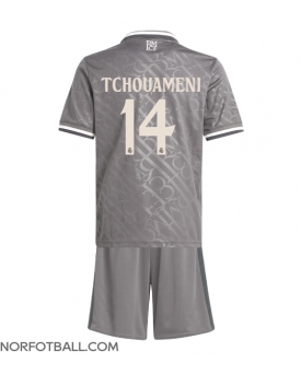 Billige Fotballdrakt Real Madrid Aurelien Tchouameni #14 Replika Tredjedraktsett Barn 2024-25 Kortermet (med bukser)